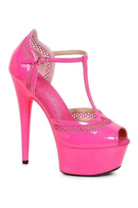Ellie Shoes 609 HAILEY Platform Pump in Fuchsia Patent from SexyShoes.com