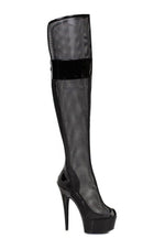 609-IVY Thigh Boot  | Black  Patent