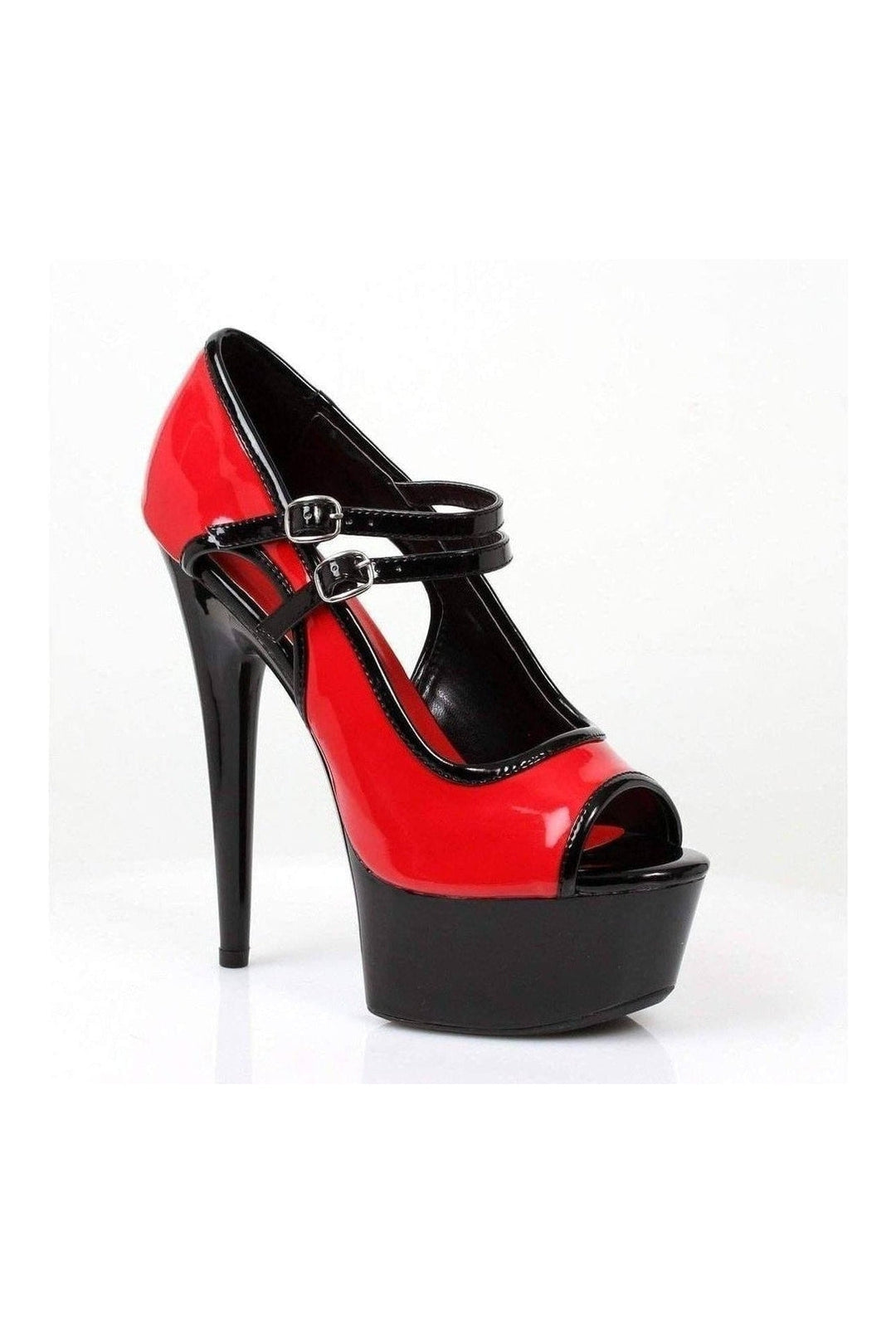 609-JET Platform Pump | RED Patent-Ellie Shoes-RED-Mary Janes-SEXYSHOES.COM