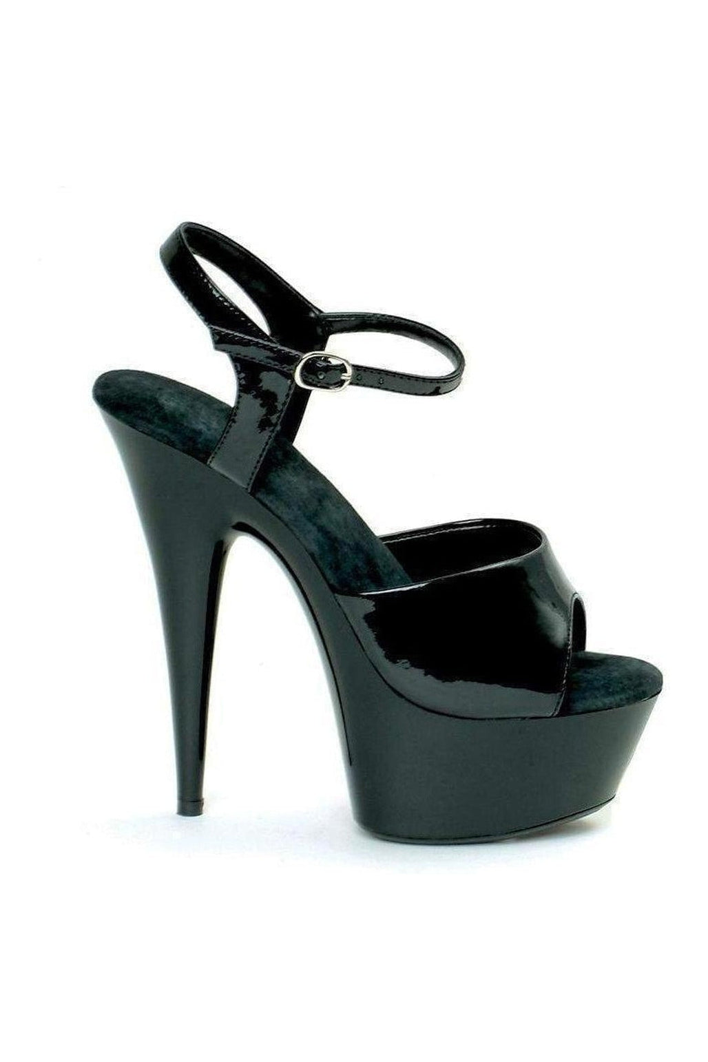 609-JULIET Platform Sandal | Black Patent-Ellie Shoes-Black-Sandals-SEXYSHOES.COM