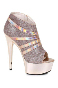 Ellie Shoes 609 KIKI Platform Pump in Gold Faux Leather from SexyShoes.com