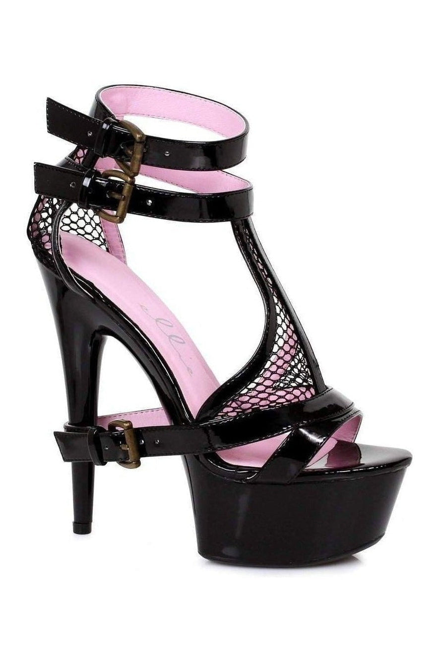 Ellie Shoes 609 LEVI Platform Sandal in Black Patent from SexyShoes.com