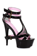 609-LEVI Platform Sandal  | Black Patent