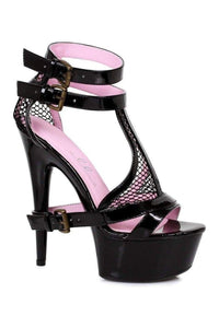 Ellie Shoes 609 LEVI Platform Sandal in Black Patent from SexyShoes.com