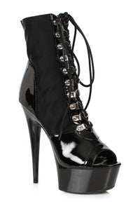 Ellie Shoes 609 MICAH Stripper Bootie in Black Patent from SexyShoes.com