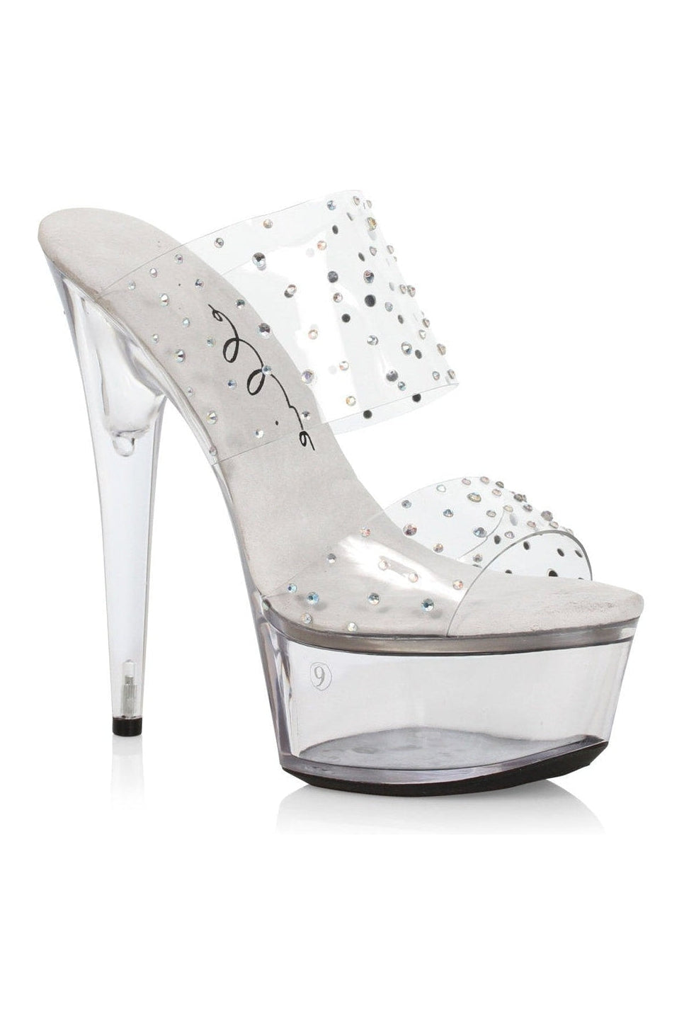 Ellie Shoes Clear Slides Platform Stripper Shoes | Buy at Sexyshoes.com