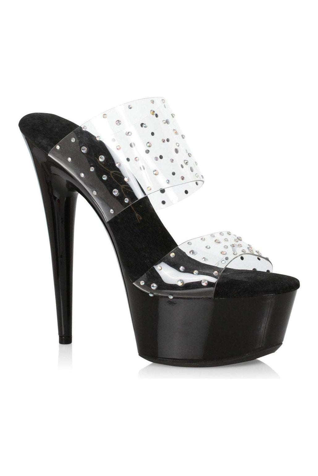 Ellie Shoes Clear Slides Platform Stripper Shoes | Buy at Sexyshoes.com