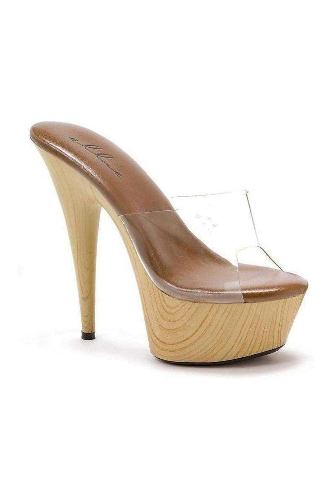 Ellie Shoes 609 MYA Platform Slide in Clear Vinyl from SexyShoes.com