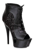 609-NICKY Ankle Boots  | Black Glitter