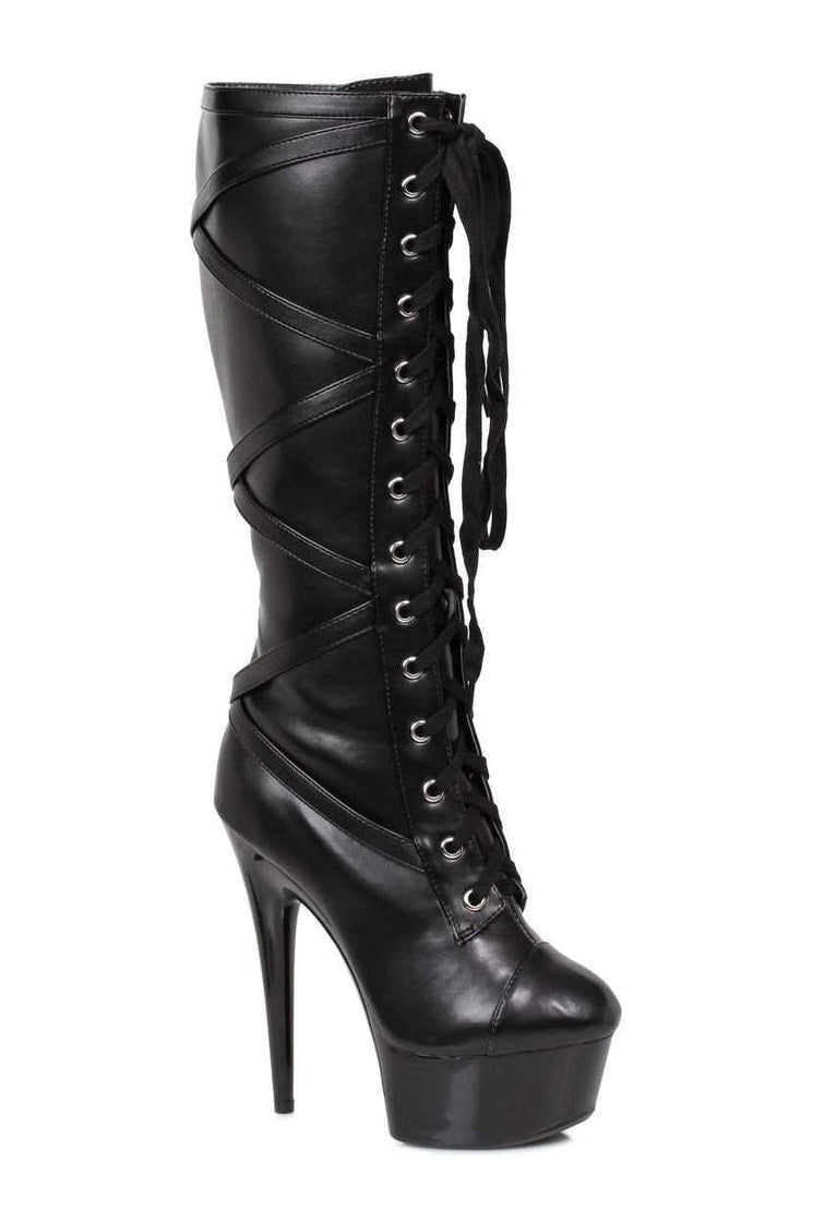 Ellie Shoes 609 POCKY Platform Boot in Black Patent from SexyShoes.com