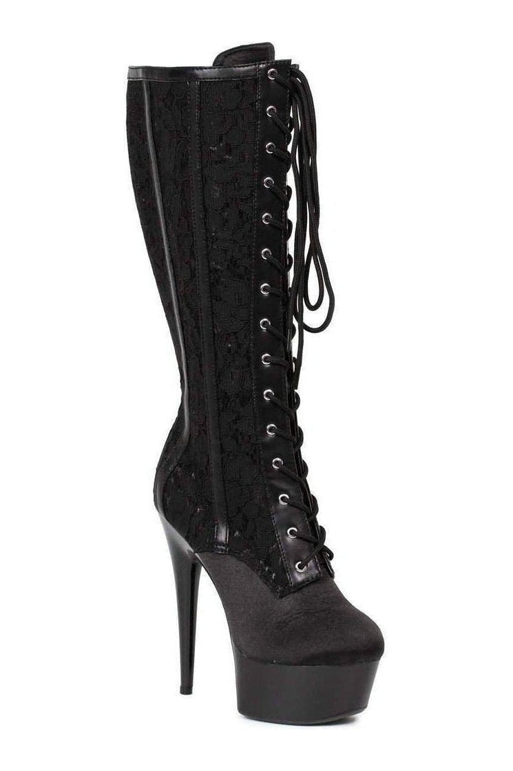 Ellie Shoes Black Knee Boots Platform Stripper Shoes | Buy at Sexyshoes.com