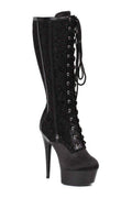 609-RAVEN-L Platform Boot  | Black  Patent
