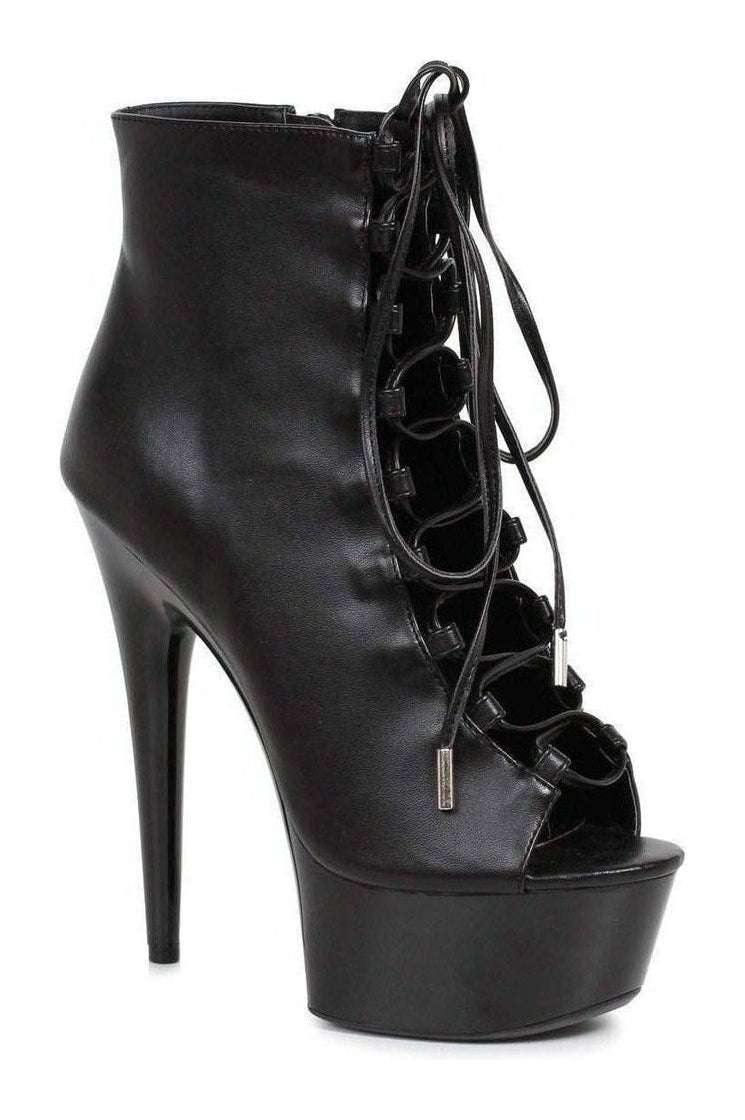 609-REVERSE Ankle Boots | Black Patent-Ellie Shoes-Black-Ankle Boots-SEXYSHOES.COM