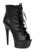 609-REVERSE Ankle Boots  | Black Patent
