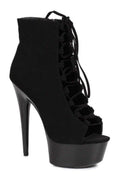 609-REVERSE Ankle Boots  | Black Velvet