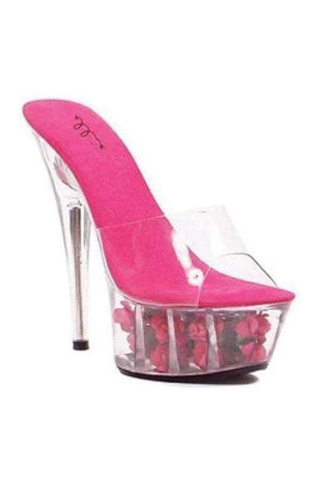 609-ROSES Platform Sandal | Clear Vinyl-Ellie Shoes-Clear-Slides-SEXYSHOES.COM