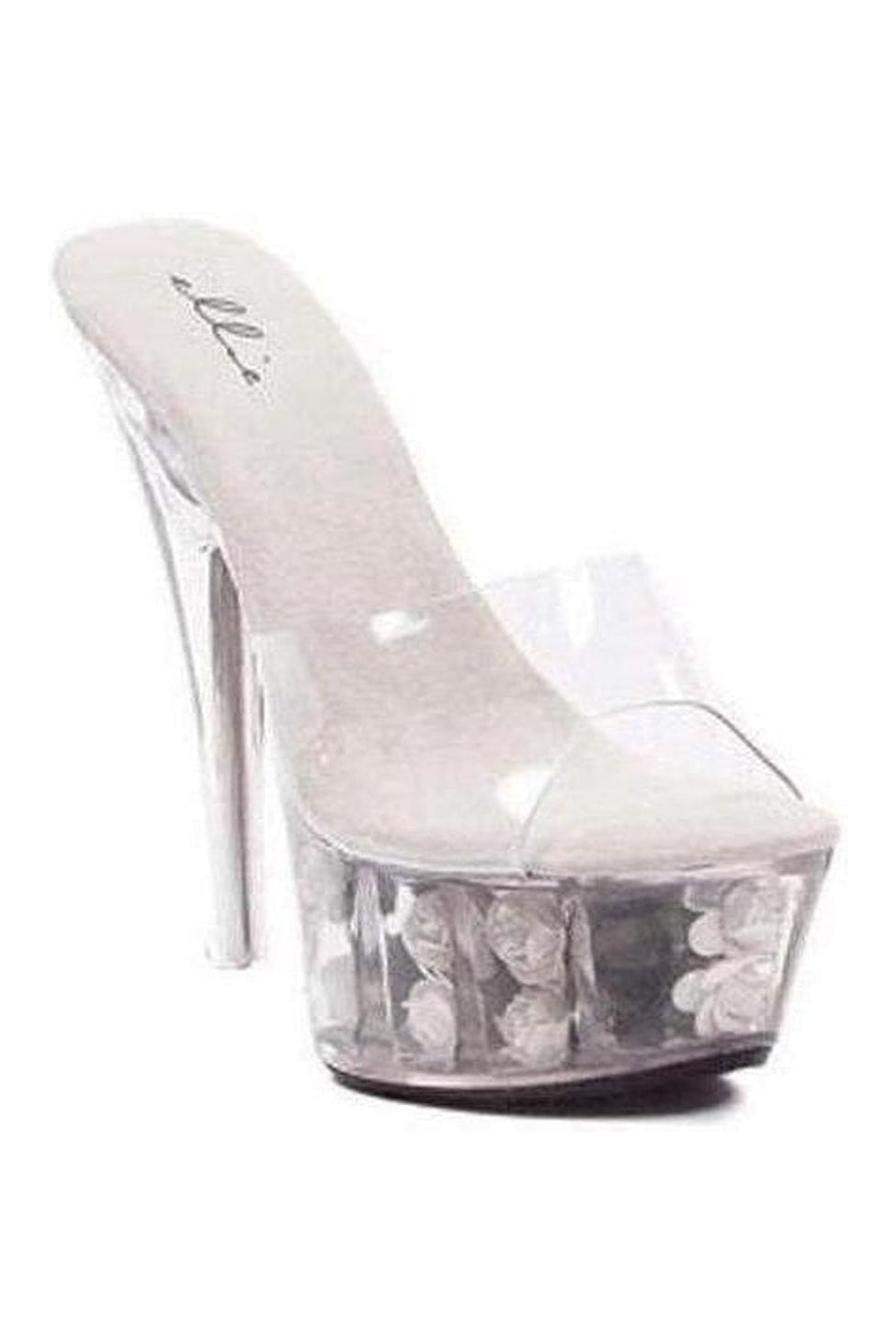 609-ROSES Platform Sandal | Clear Vinyl-Ellie Shoes-Clear-Slides-SEXYSHOES.COM