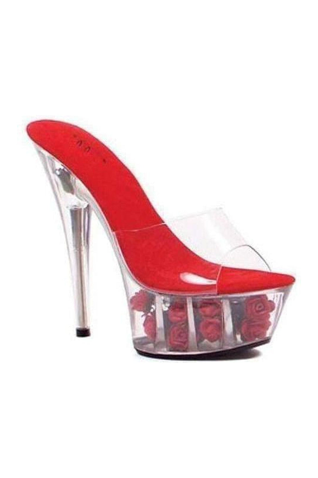 609-ROSES Platform Sandal | Clear Vinyl-Ellie Shoes-Clear-Slides-SEXYSHOES.COM