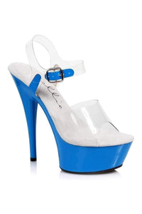 Ellie Shoes 609 ROXY Platform Sandal in Blue Patent from SexyShoes.com