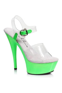 Ellie Shoes 609 ROXY Platform Sandal in Clear Vinyl from SexyShoes.com