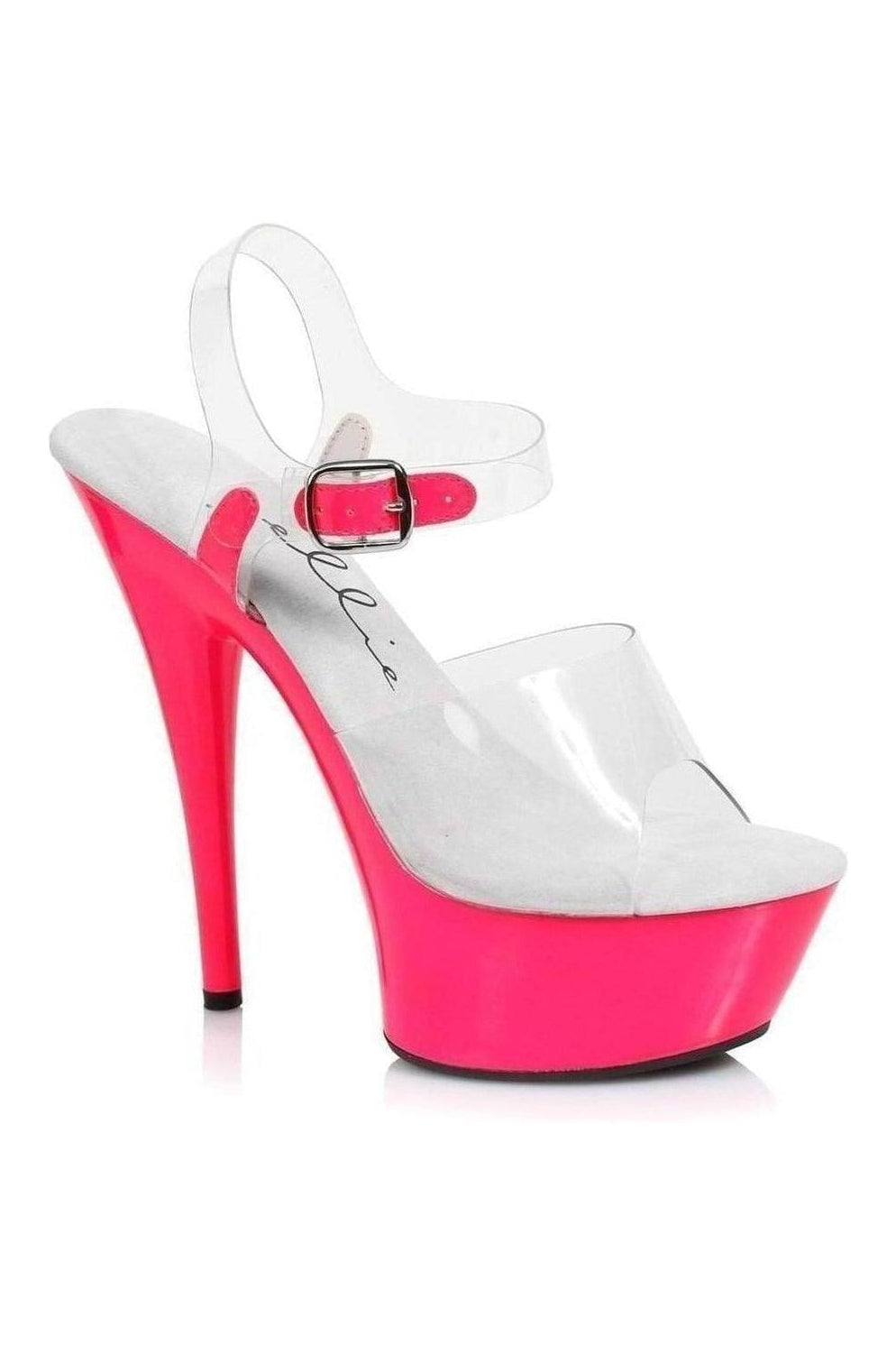 Ellie Shoes 609 ROXY Platform Sandal in Fuchsia Patent from SexyShoes.com