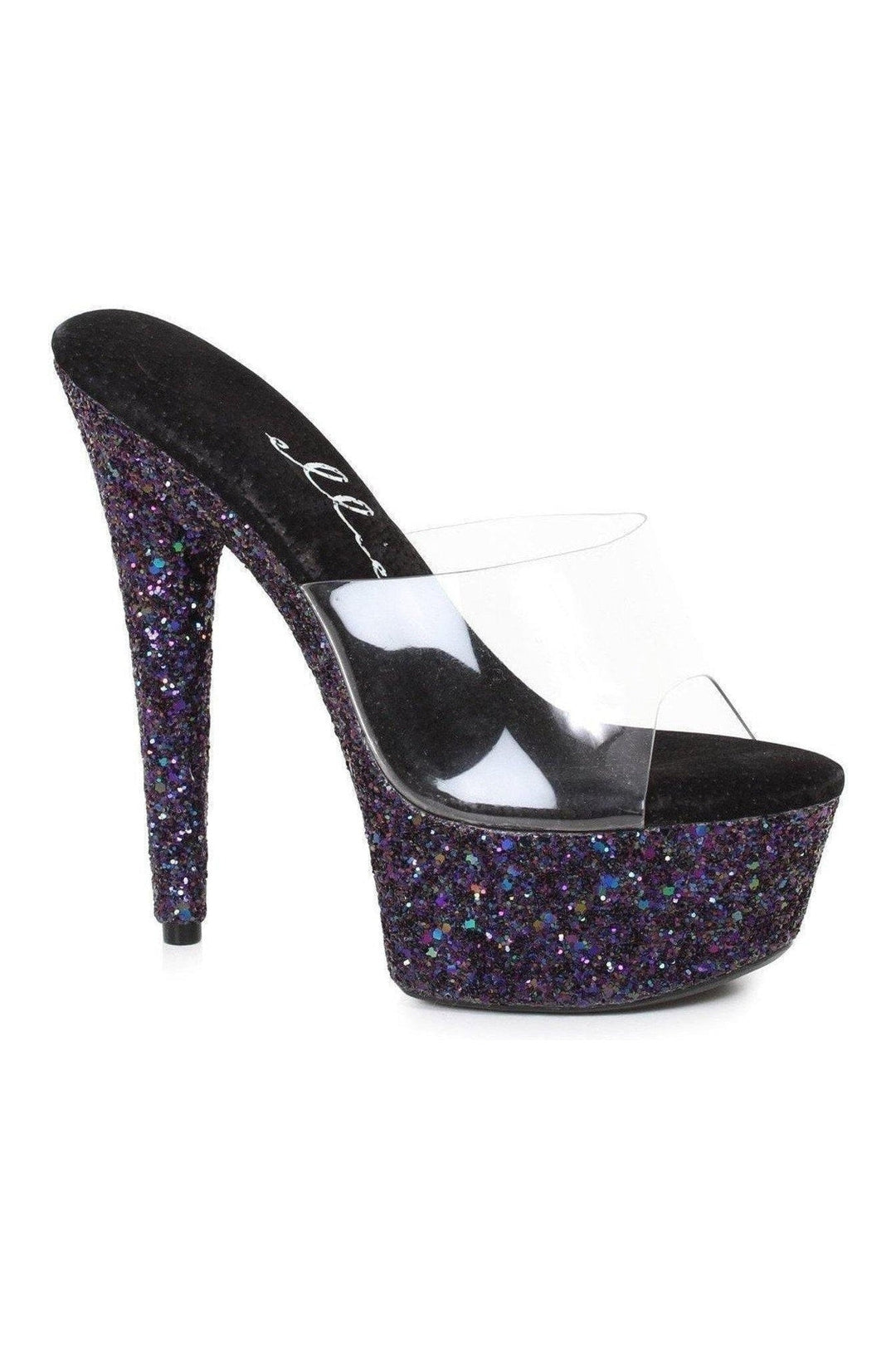 Ellie Shoes Black Slides Platform Stripper Shoes | Buy at Sexyshoes.com