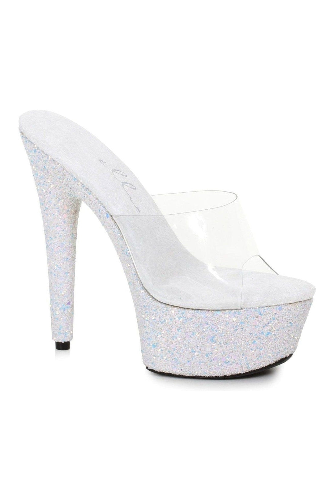 Ellie Shoes White Slides Platform Stripper Shoes | Buy at Sexyshoes.com