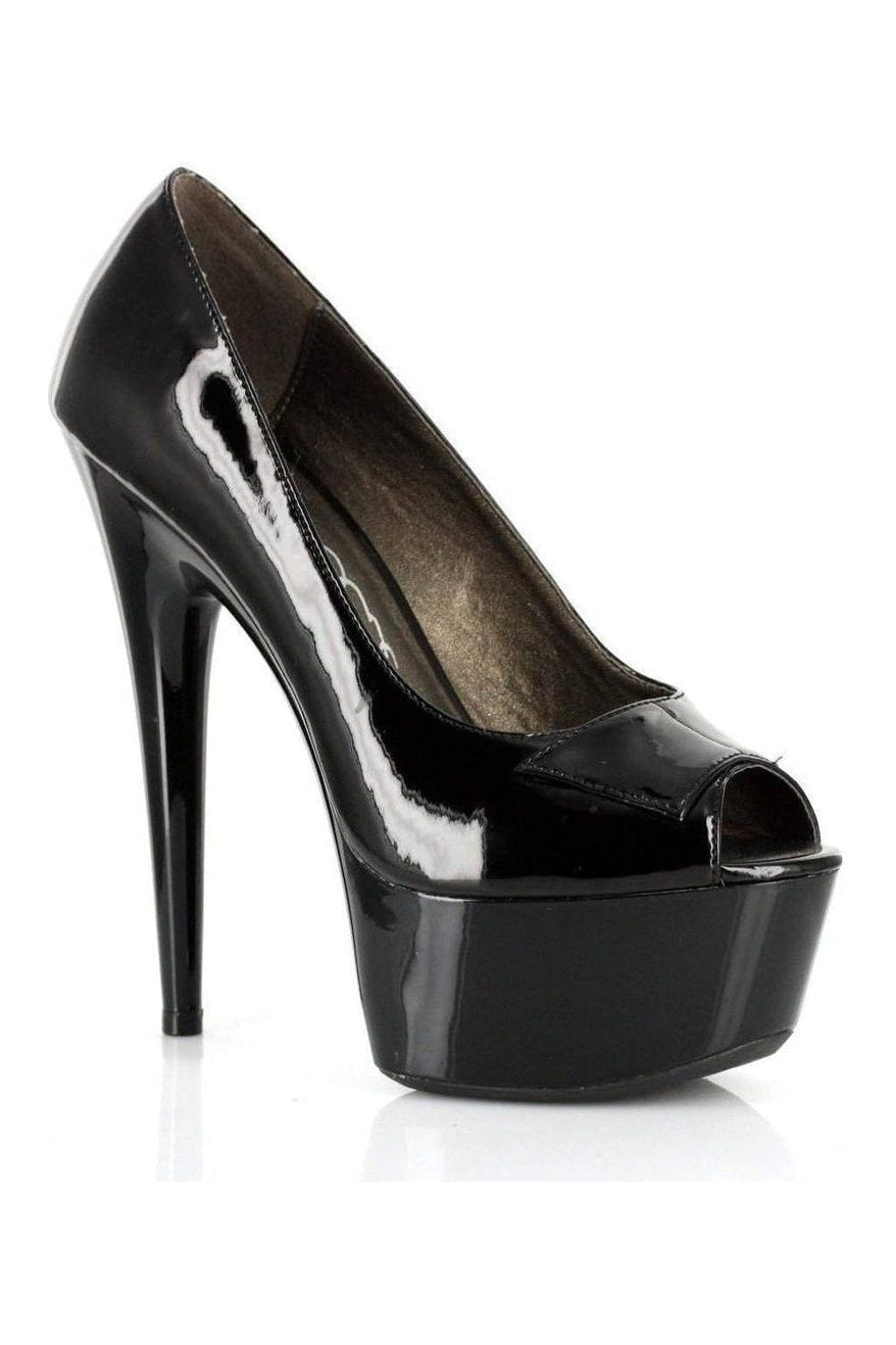 Ellie Shoes 609 SHINE Platform Pump in Black Patent from SexyShoes.com