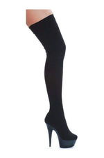 609-SKI Thigh Boot  | Black Lycra