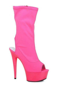 Ellie Shoes 609 STACY Ankle Boots in Fuchsia Patent from SexyShoes.com