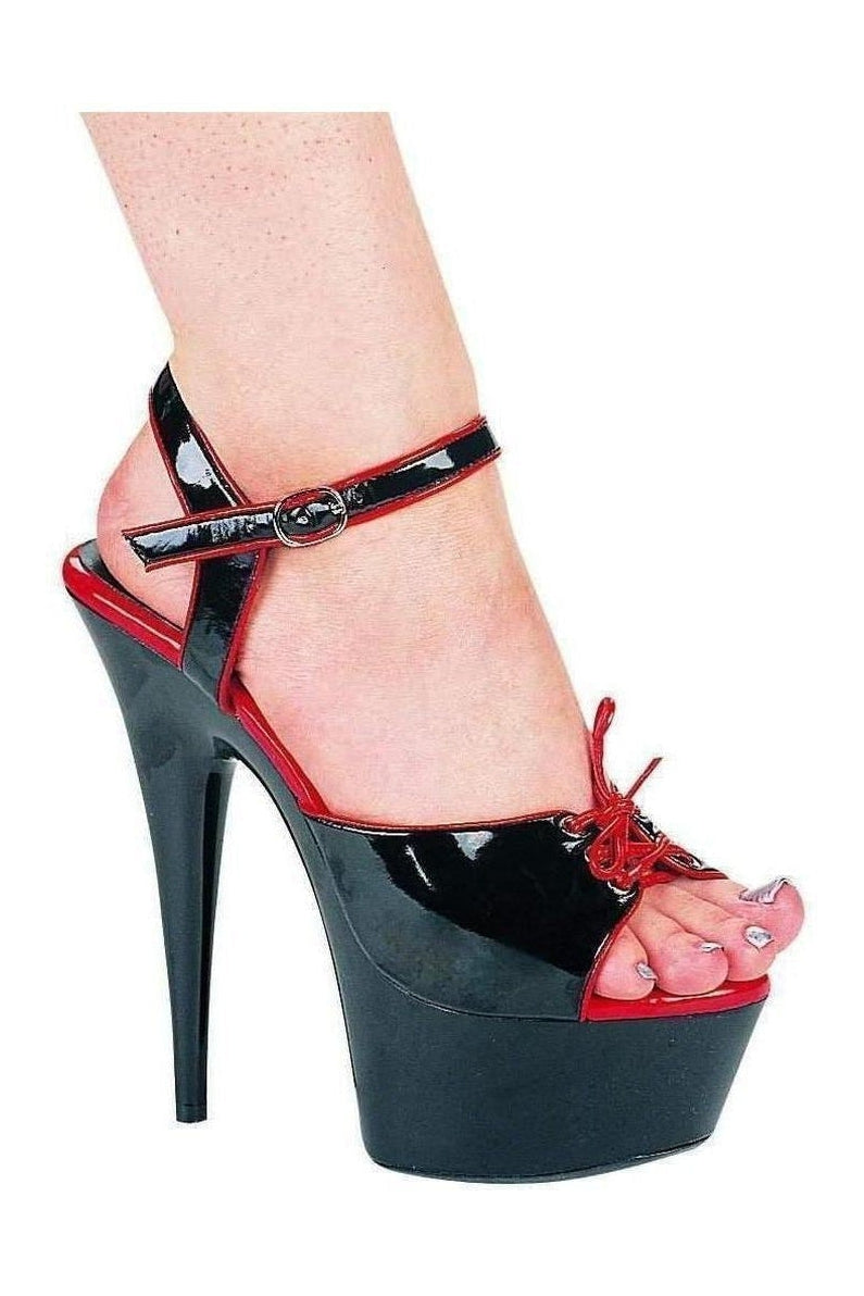 609-TANYA Platform Sandal | Black Multi Patent-Ellie Shoes-Multi-Sandals-SEXYSHOES.COM