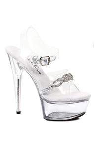 Ellie Shoes 609 TIFFANY Platform Sandal in Clear Vinyl from SexyShoes.com