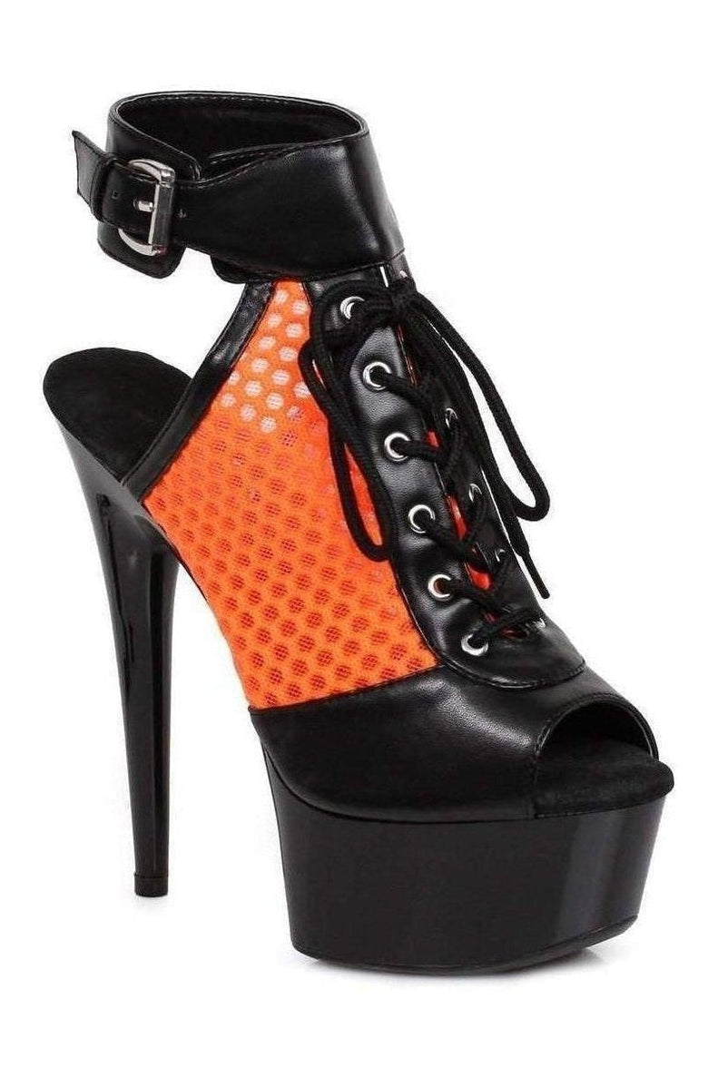 609-VIDA Platform Sandal | Black Multi Faux Leather-Ellie Shoes-SEXYSHOES.COM