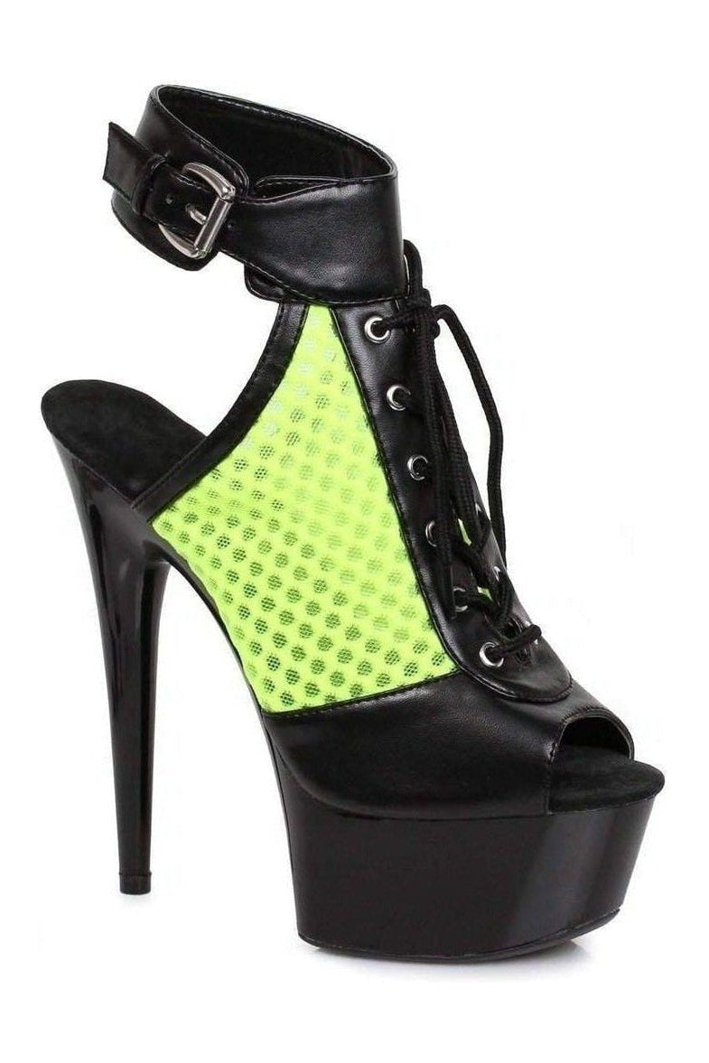 609-VIDA Platform Sandal | Yellow Patent-Ellie Shoes-SEXYSHOES.COM