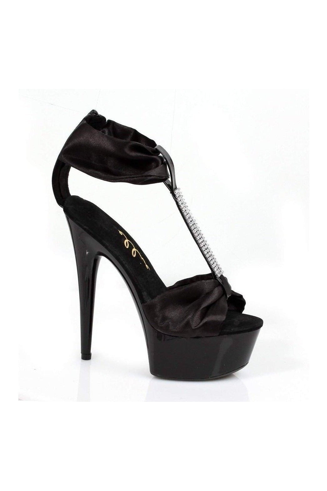 Ellie Shoes 609 VIERA Platform Sandal in Black Patent from SexyShoes.com