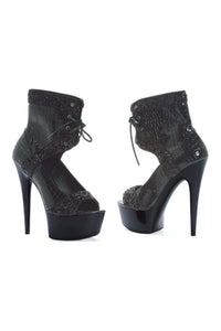 Ellie Shoes 609 VIPER Platform Sandal in Black Patent from SexyShoes.com