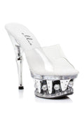 629-VANITY Platform Sandal | Clear Vinyl