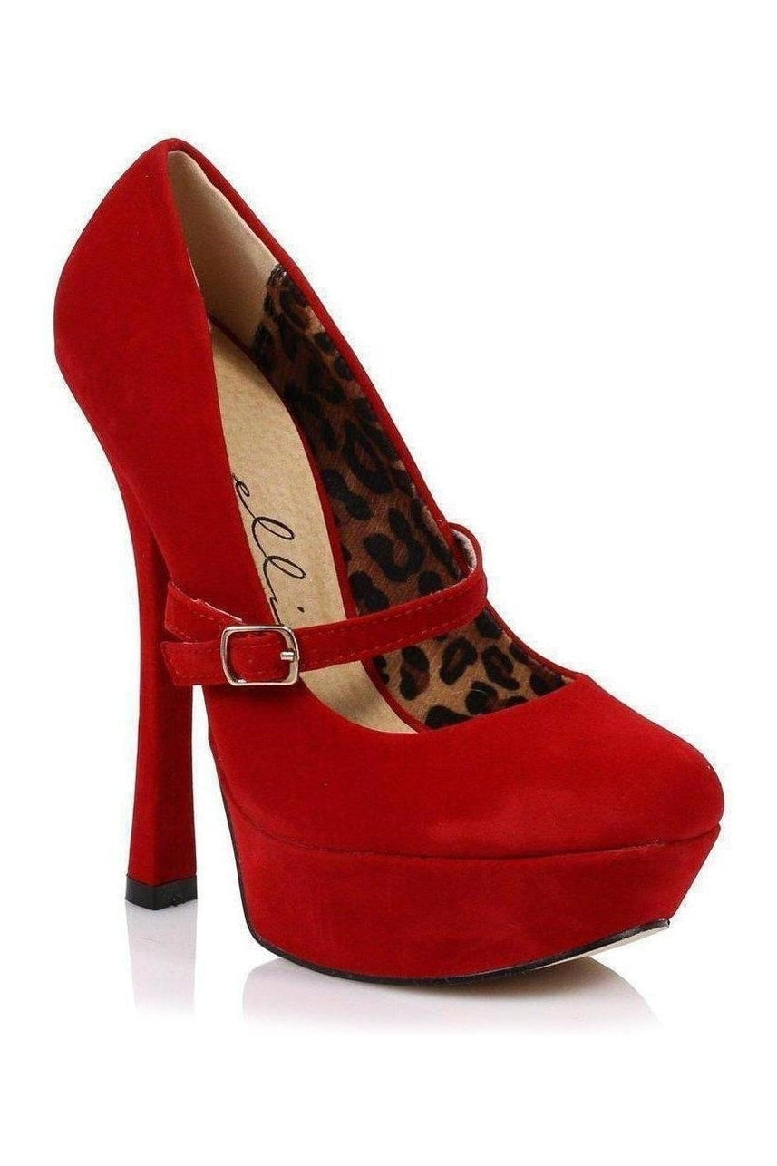 633-PAYTON-V Platform Pump | Red Patent-Ellie Shoes-SEXYSHOES.COM