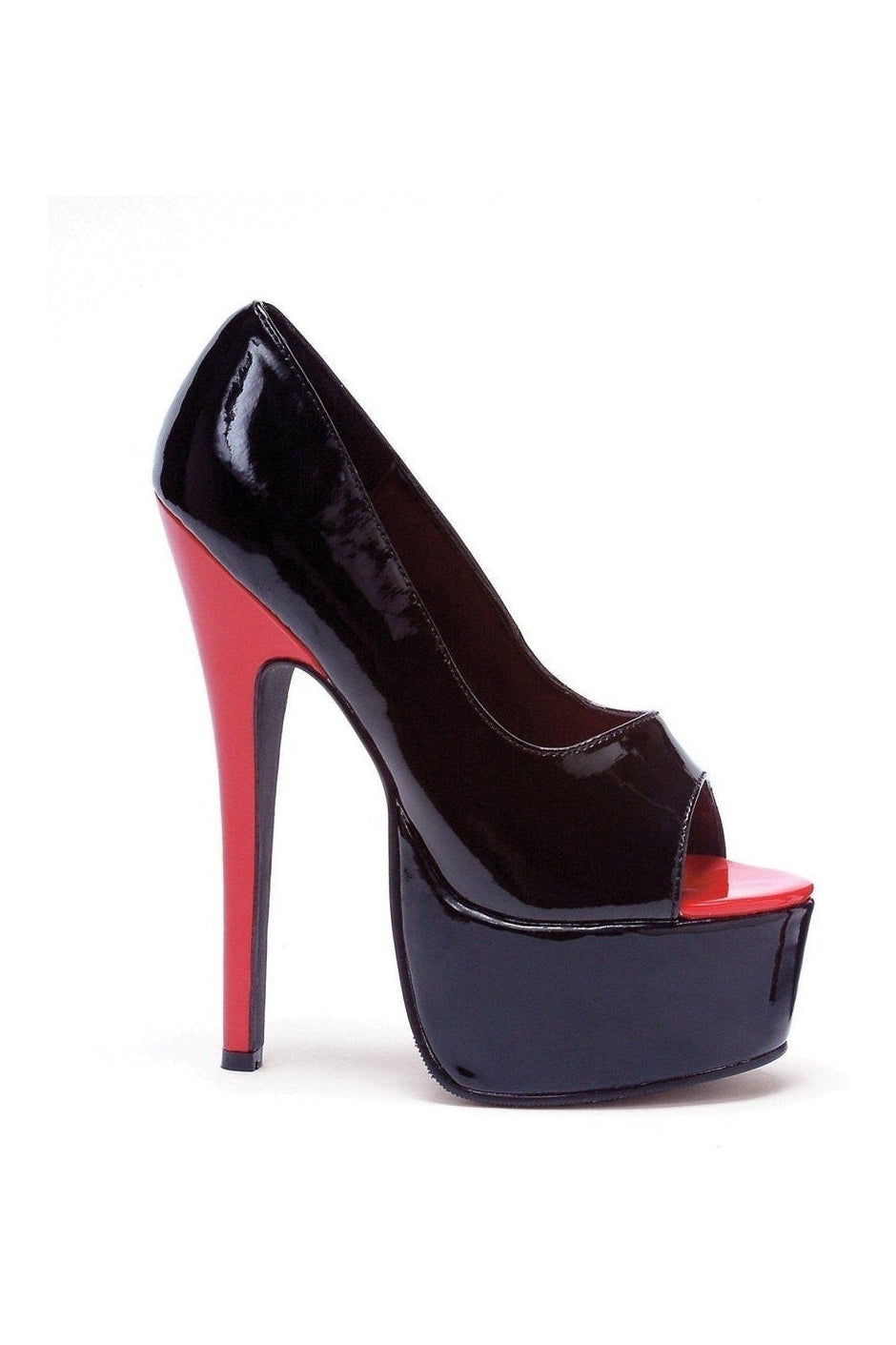 652-BONNIE Stripper Pump | Black Patent-Ellie Shoes-SEXYSHOES.COM