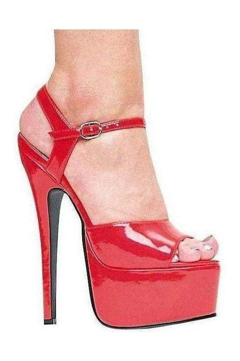 652-JULIET Platform Sandal | Red Patent-Sandals- Stripper Shoes at SEXYSHOES.COM