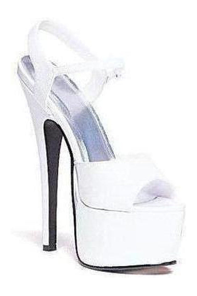 Ellie Shoes 652 JULIET Platform Sandal in White Patent from SexyShoes.com