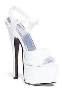 Ellie Shoes 652 JULIET Platform Sandal in White Patent from SexyShoes.com