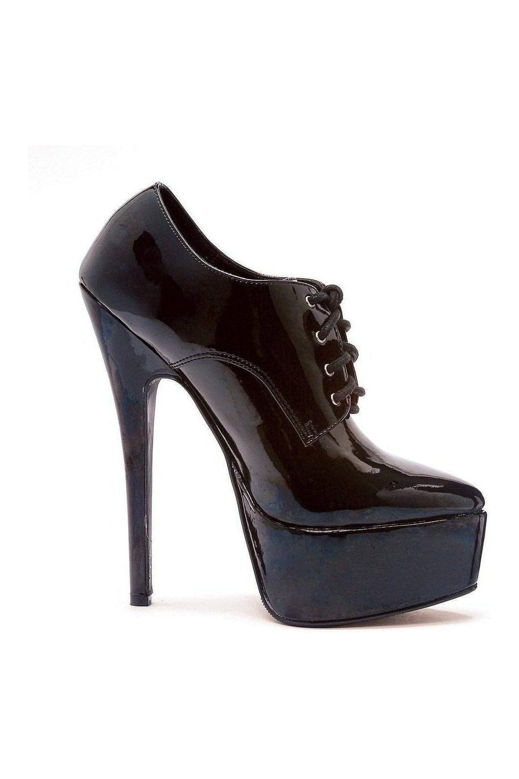 652-OXFORD Platform Pump | Black Patent-Pumps- Stripper Shoes at SEXYSHOES.COM
