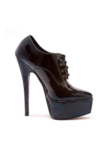 Ellie Shoes 652 OXFORD Platform Pump in Black Patent from SexyShoes.com