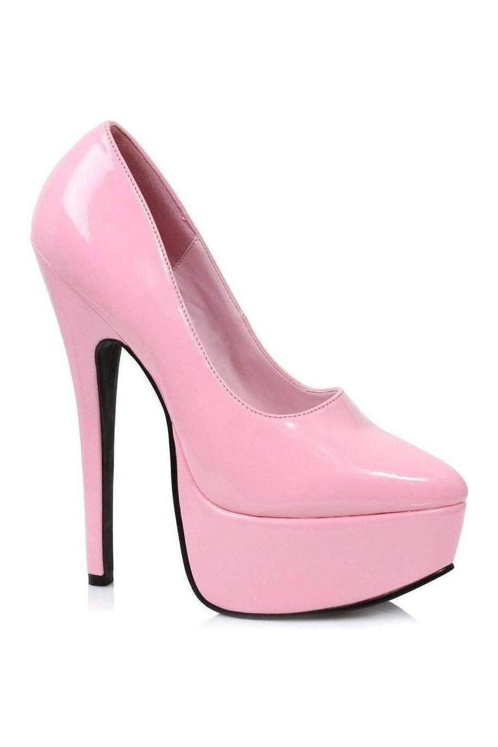 652-PRINCE Platform Pump | Pink Patent-Pumps- Stripper Shoes at SEXYSHOES.COM