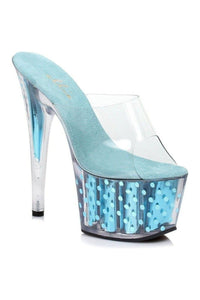 Ellie Shoes 709 BRIELLE Platform Slide in Clear Vinyl from SexyShoes.com