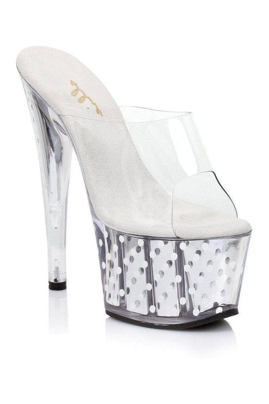 709-BRIELLE Platform Slide | Clear Vinyl-Ellie Shoes-SEXYSHOES.COM