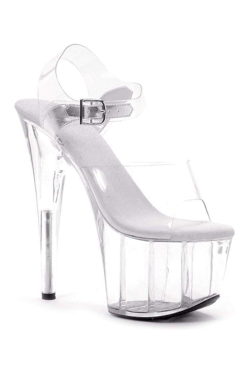Ellie Shoes 709 BROOK Platform Sandal in Clear Vinyl from SexyShoes.com