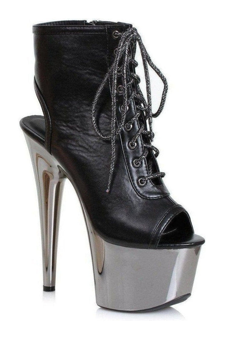 709-CLARA Platform Sandal | Black Faux Leather-Ellie Shoes-SEXYSHOES.COM