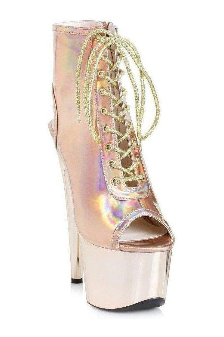 709-CLARA Platform Sandal | Gold Faux Leather-Ellie Shoes-SEXYSHOES.COM